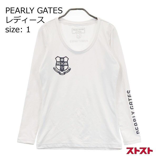 PEARLY GATES パーリーゲイツ 長袖Tシャツ ロゴプリント ホワイト系 1