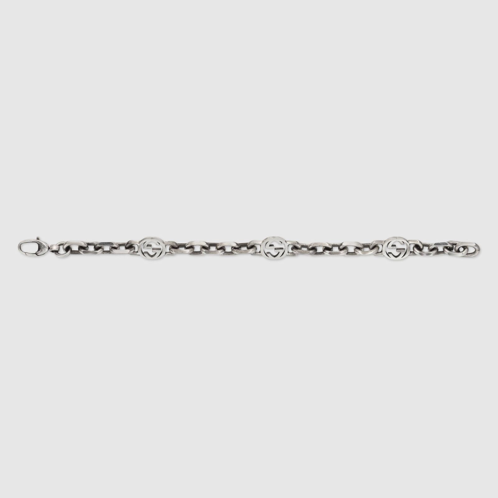 グッチ GUCCI インターロッキングG シルバー ブレスレット19号 ‎620798