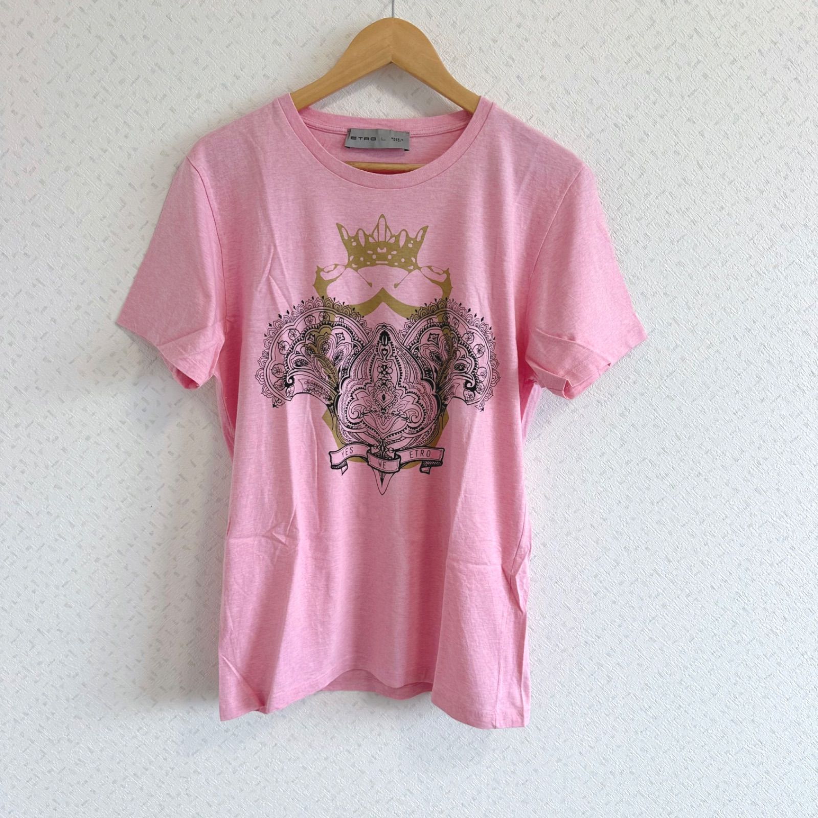 z873 【美品】ETROエトロ Tシャツカットソートップス ピンク