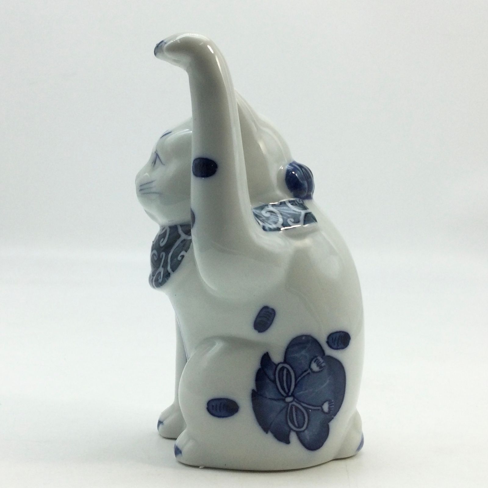 有田焼 伊万里 峯山作 桜花雑子文大皿 色絵 手書き 【猫蒐集21】瀬戸色絵