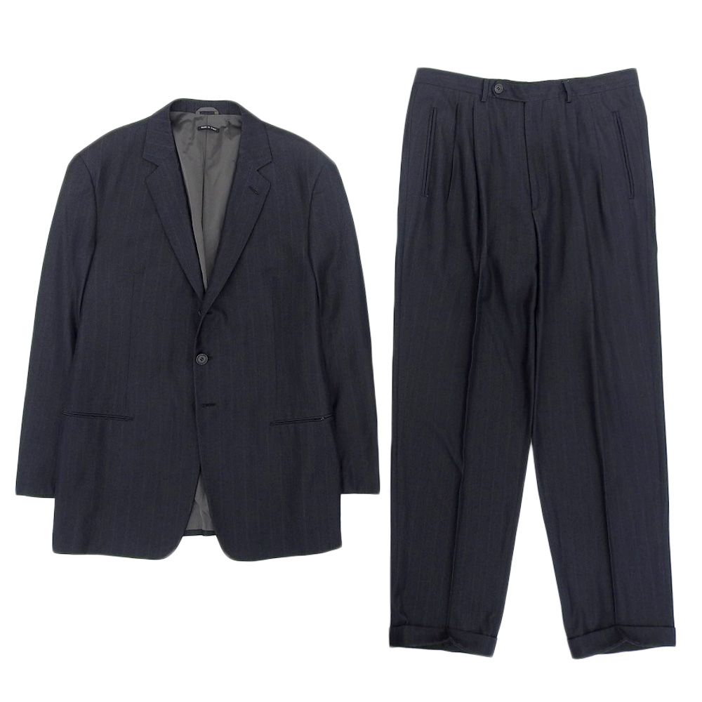 美品 GIORGIO ARMANI ジョルジオアルマーニ シャドーストライプ