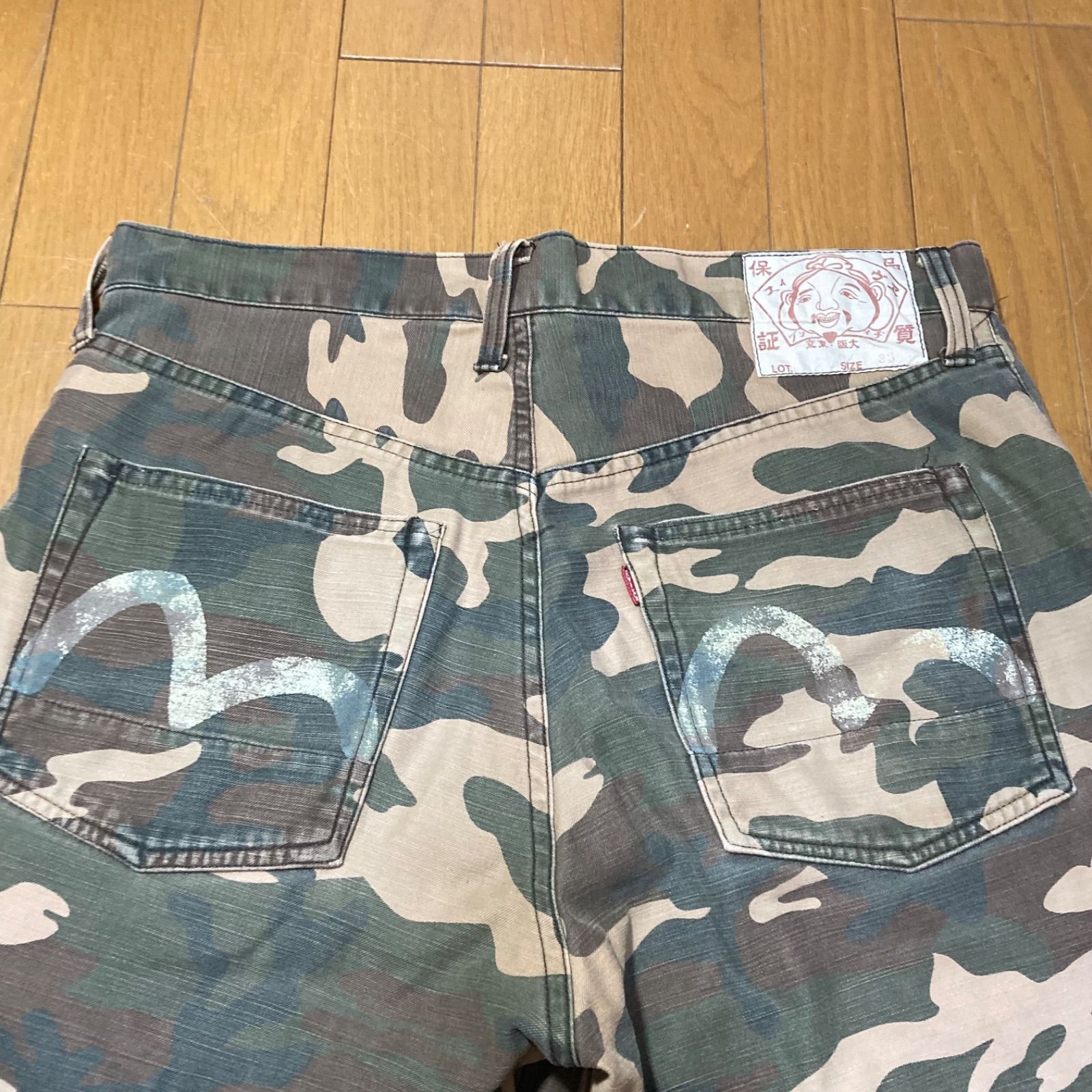 エヴィス　迷彩柄ショートパンツ evisu エヴィス 迷彩 カモフラ ハーフパンツ ショーツ カモメ