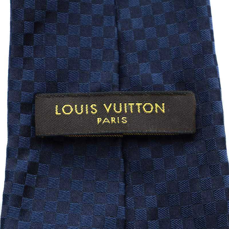 ルイヴィトン LOUIS VUITTON ネクタイ ワイドタイ ブロック