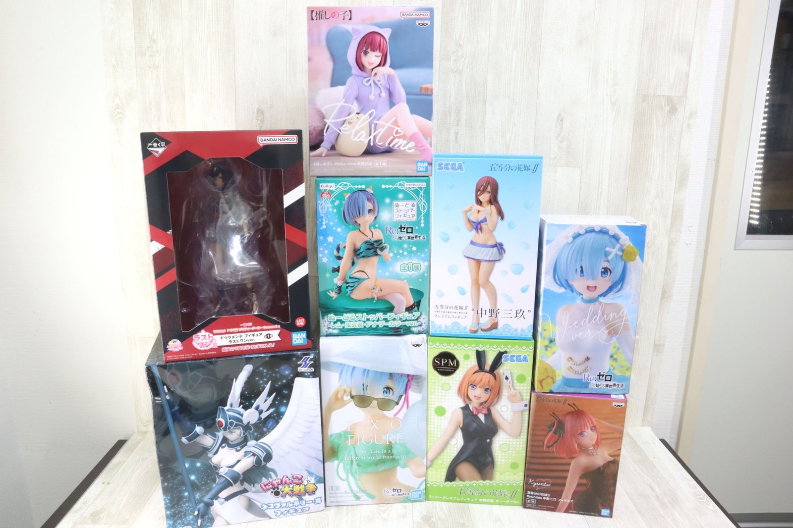 五等分の花嫁　ウマ娘　Re:ゼロ　リコリス・リコイルフィギュア　9点まとめ売り 未開封 アニメ フィギュア まとめ ウマ娘 リゼロ にゃんこ大戦争