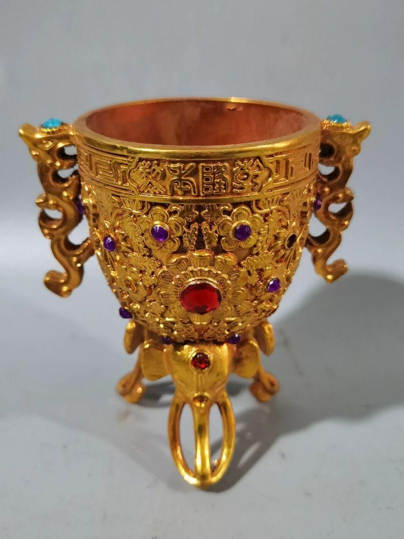 銅 細工 江山永固杯 装飾品 工芸品 置物 銅 細工 江山永固杯 装飾品 工芸品 置物 - メルカリ