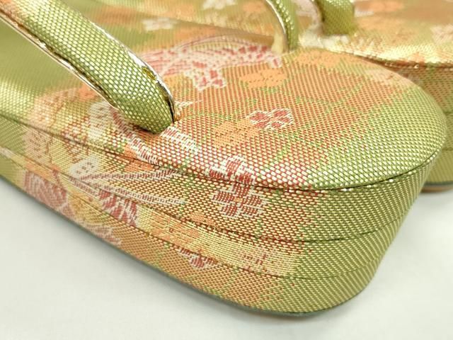 平和屋着物▽和装小物 和装バッグ・草履セット 鳳凰梅松花文