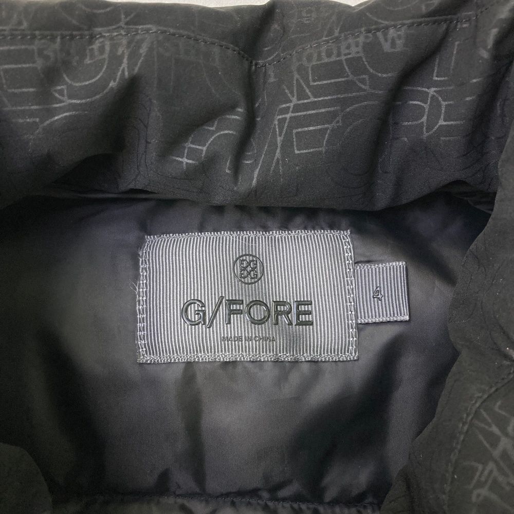 良い サイズ 4 G FORE ジーフォア ダウンベスト 総柄 ブラック系 240101422653 ゴルフウェア メンズ ストスト