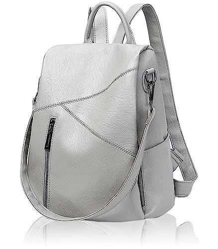 グレー [PORCO CASA] リュック レディース ビジネス ミニ バックパック リュックサック 通勤 大人 軽量 Bag for women (グレー)