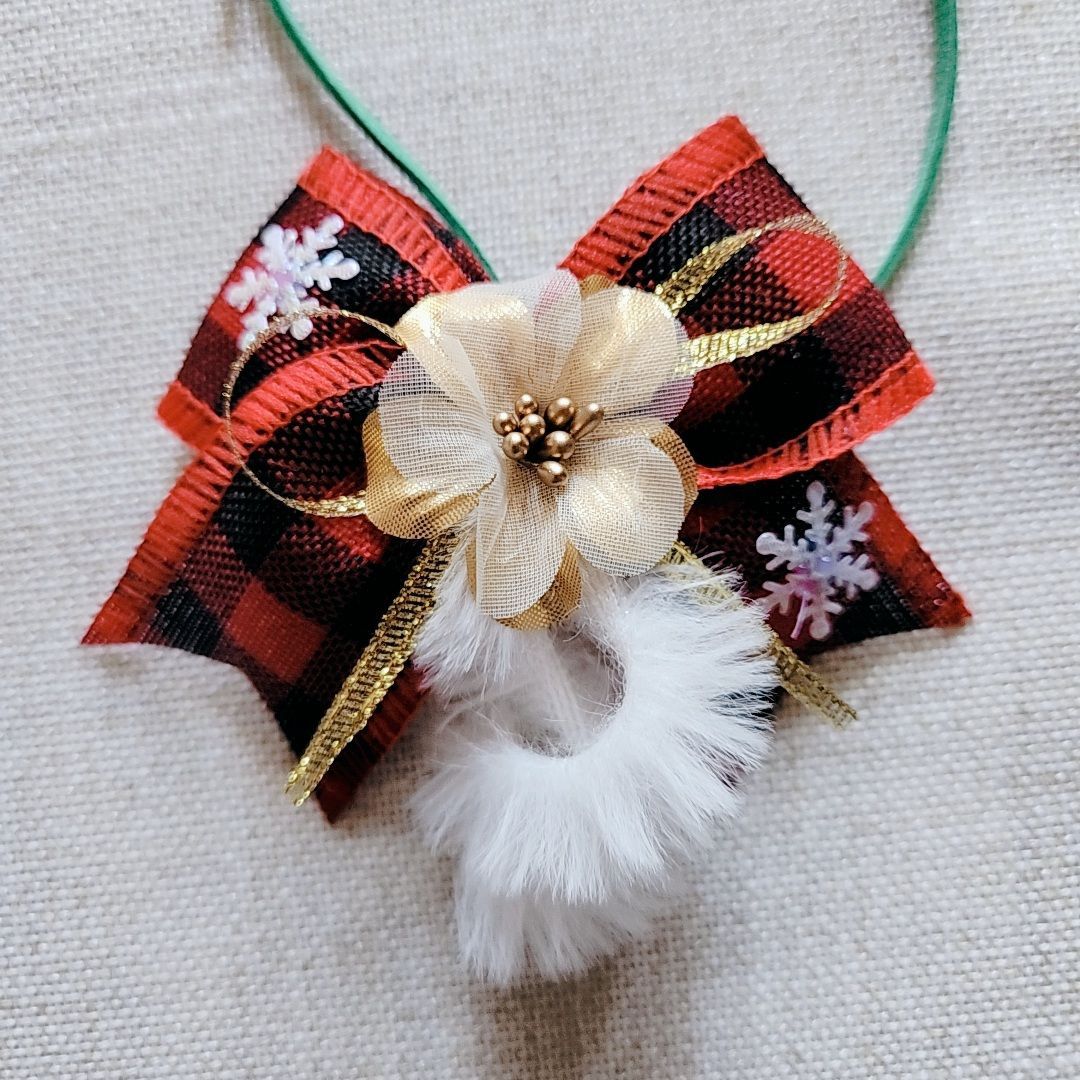 ペット用リボンクリスマス① ペット用リボンクリスマス⑦ 犬用リボンNo