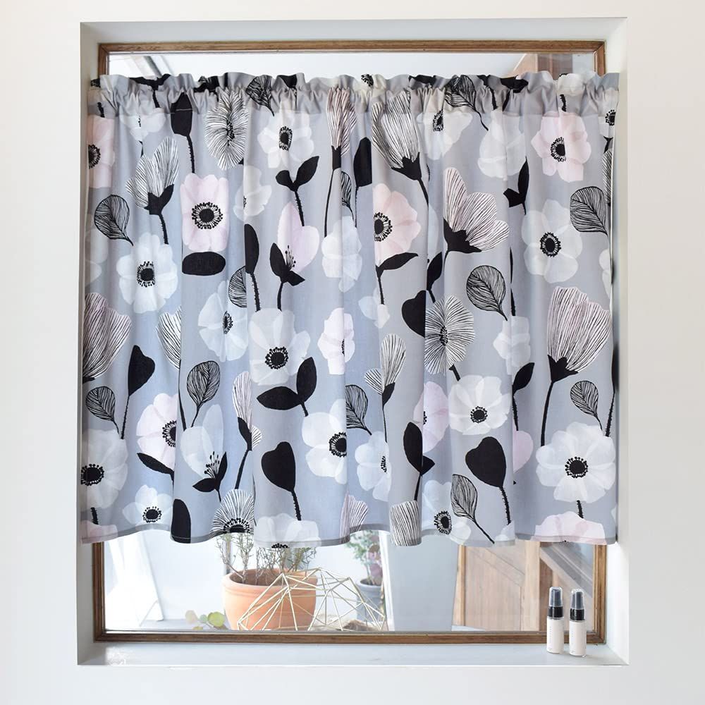 Decor カフェカーテン スタイルデコール STYLE 綿 72 cm×100 cm タイプ ノルディックガーデン