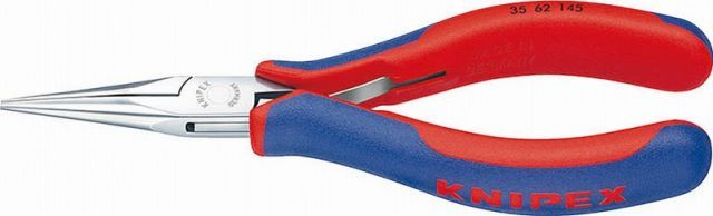 クニペックス(KNIPEX)エレクトロニクスプライヤー145mmロングヘッド半丸型 3562-145