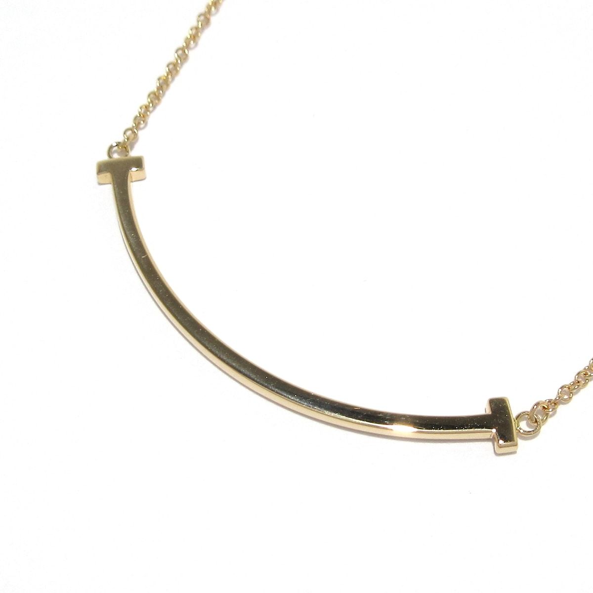 TIFFANY-Co. ティファニー ネックレス Tスマイルペンダント スモール K18PG