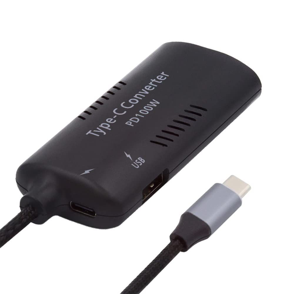 Cablecc 長方形電源 Thinpad X 1 入力 - 100 W デュアル Type C USB-C および Type-A 出力 PDエミュレーター トリガー 充電ケーブル