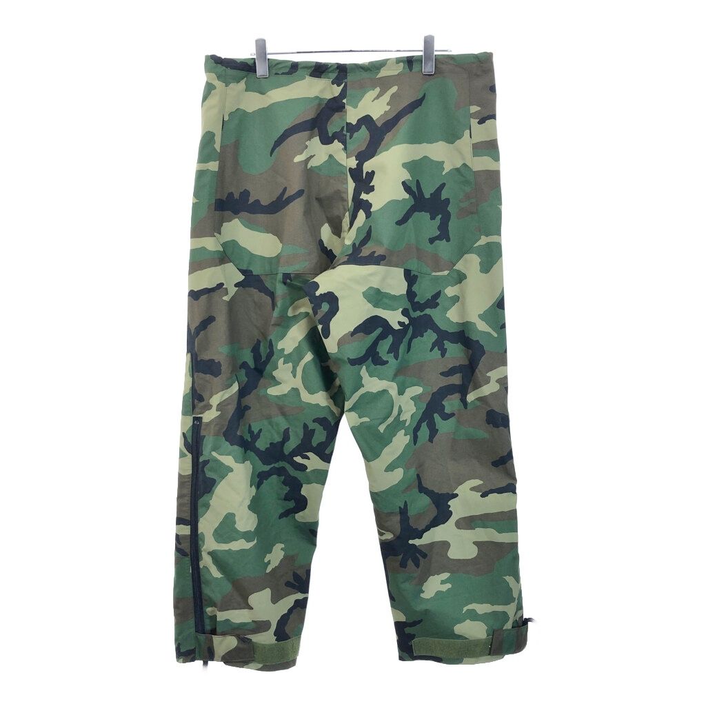 00年代 米軍実物 U.S.NAVY ECWCS GEN1 GORE-TEX パンツ ミリタリー ウッドランドカモ グリーン メンズ LARGE REGULAR 古着 V3935