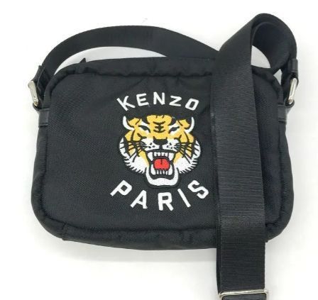 KENZO VARSITY ショルダーバッグ クロスボディバッグ ロゴ 刺繍 ミニバッグ コンパクト 旅行 カジュアル 男女兼用 ケンゾー 鞄 B13818◆
