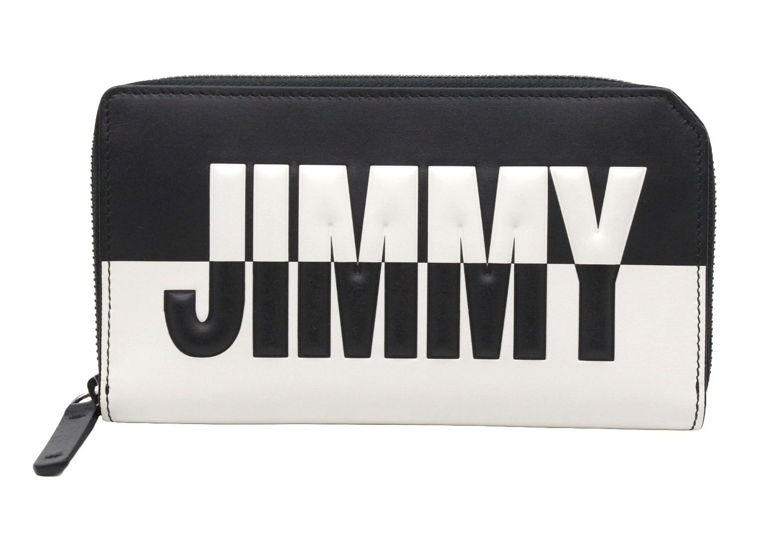 ジミーチュウ ラウンドファスナー長財布 CARNABY ホワイト 白 ブラック 