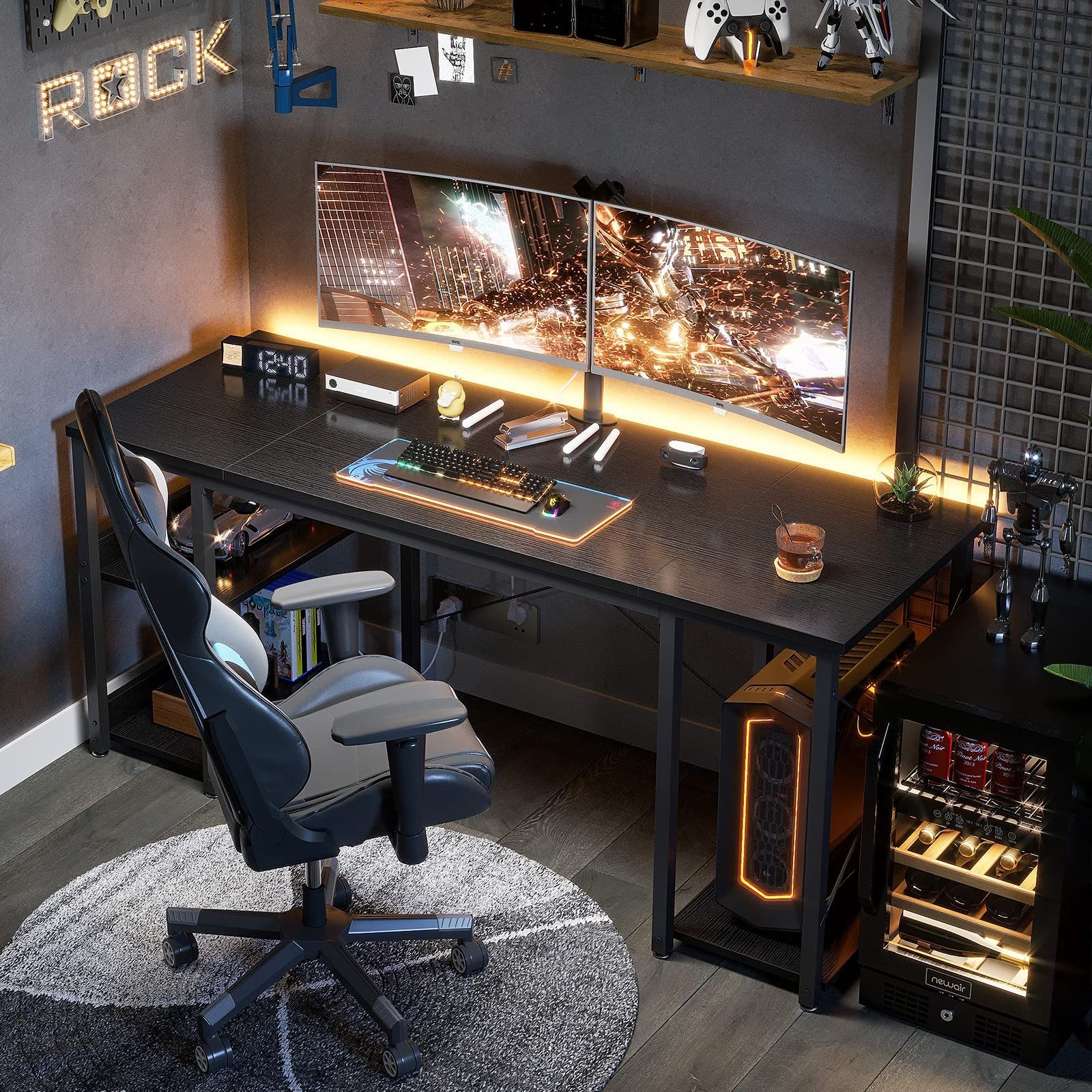 ODK パソコンデスク ゲーミングデスク 机 pcデスク 幅160cm