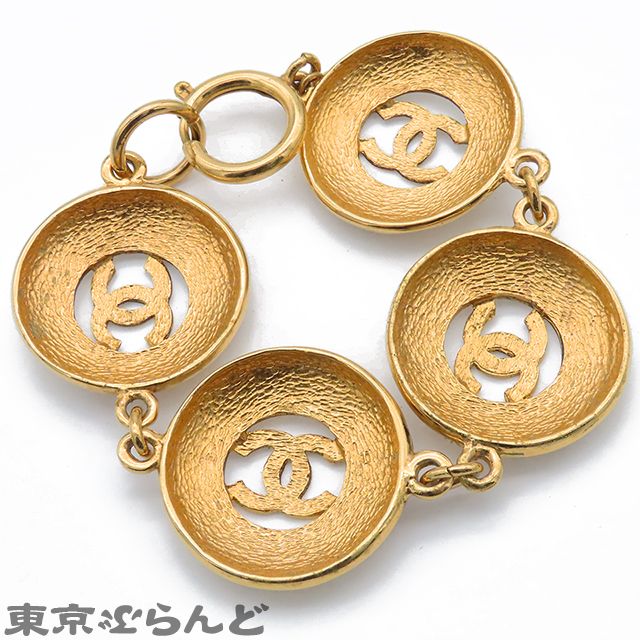 シャネル CHANEL ココマーク 4連 ブレスレット ゴールド メタル