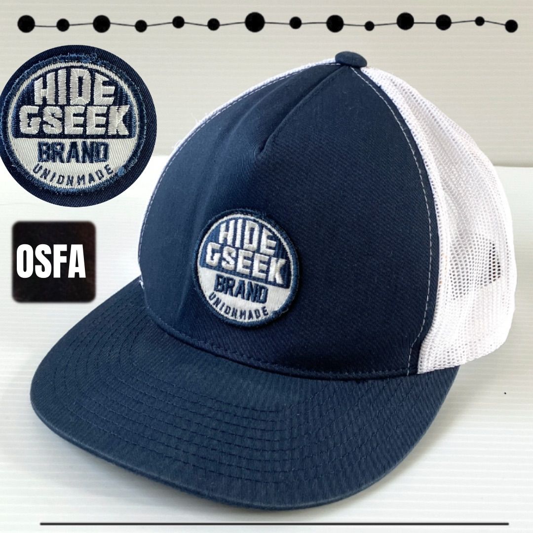 HIDE&SEEK ハイドアンドシーク ワッペン キャップ メッシュ 美品 希少 HIDE\u0026SEEK ハイドアンドシーク☆ワッペン付メッシュキャップ