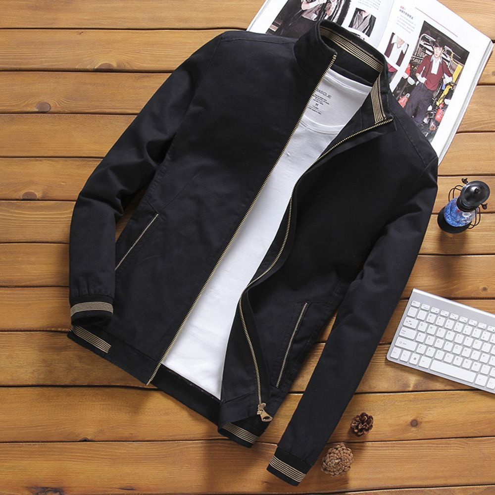 SALE，格安 ☆ ブラック ☆ XL ☆ ジャケット ブルゾン メンズ ykmjacket1 ジャケット メンズ ブルゾン ジャンパー アウター 春 秋 男性 カジュアル コート ジャンバー 綿 ポケット メンズファッション 立ち その他