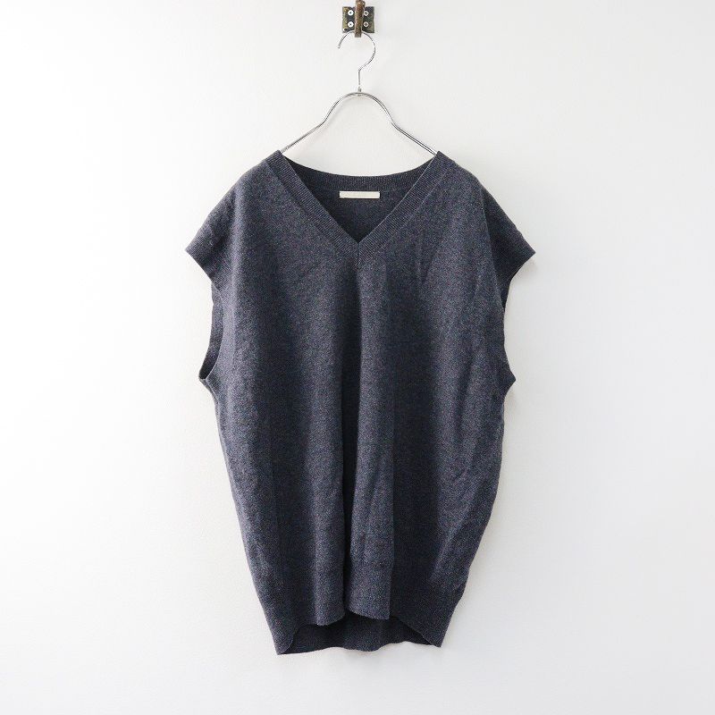 plage新作★ノースリーブベスト グレー 美品 2024AW プラージュ Plage Oversized ベスト/グレー系 ウール