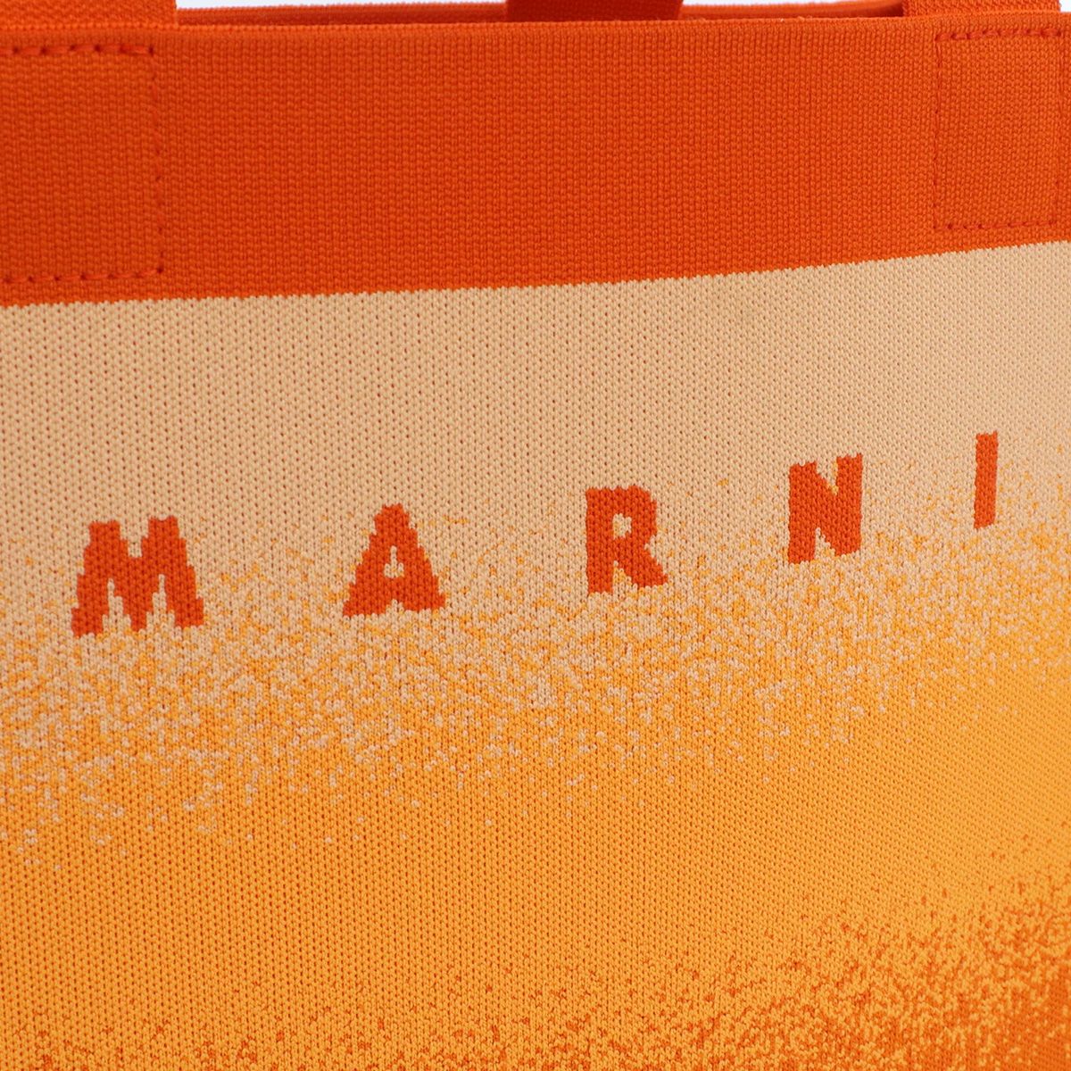 約21cm開口部MARNI マルニ SHMP0076A5 トートバッグ オレンジ系 レディース