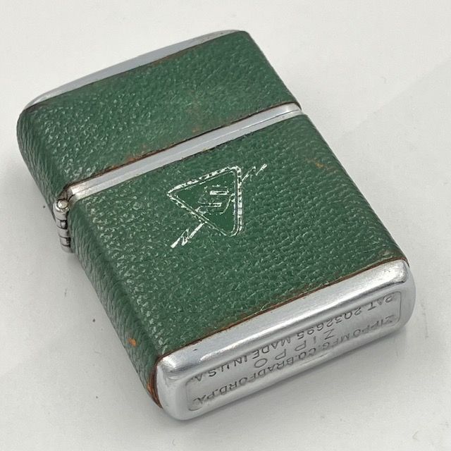 ZIPPO ビンテージ ジッポー 1952年 ハーフカバーレザー スチール製 未着火品