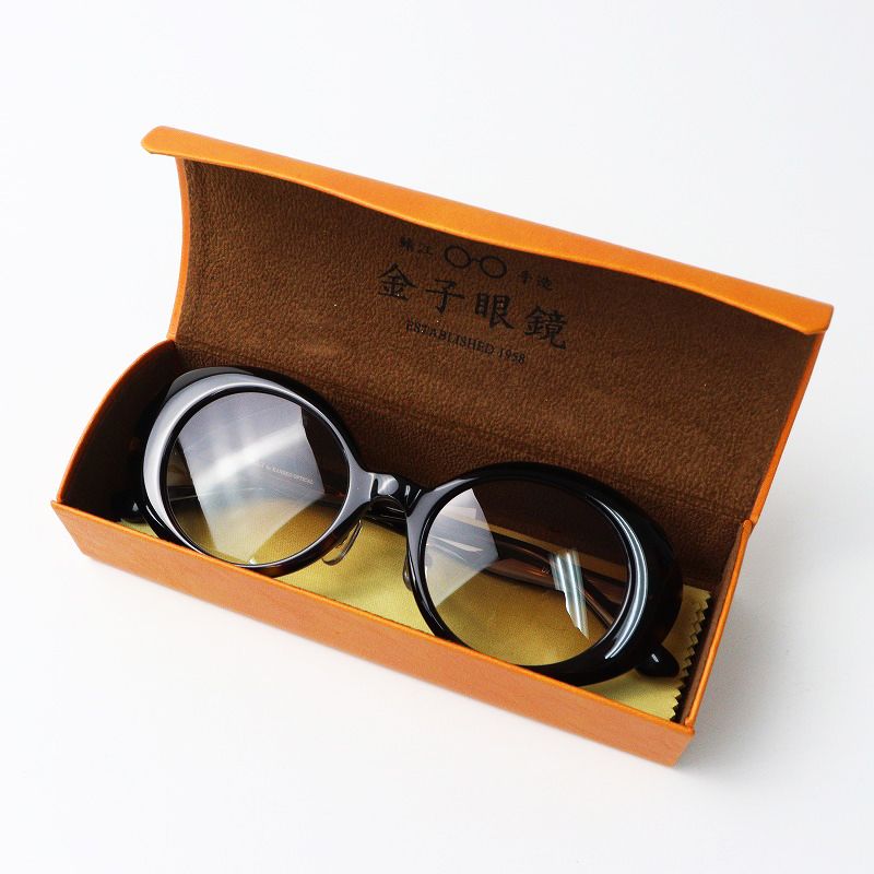 極美品 金子眼鏡 KANEKO OPTICAL × lazy red L063 DEMI オーバル 
