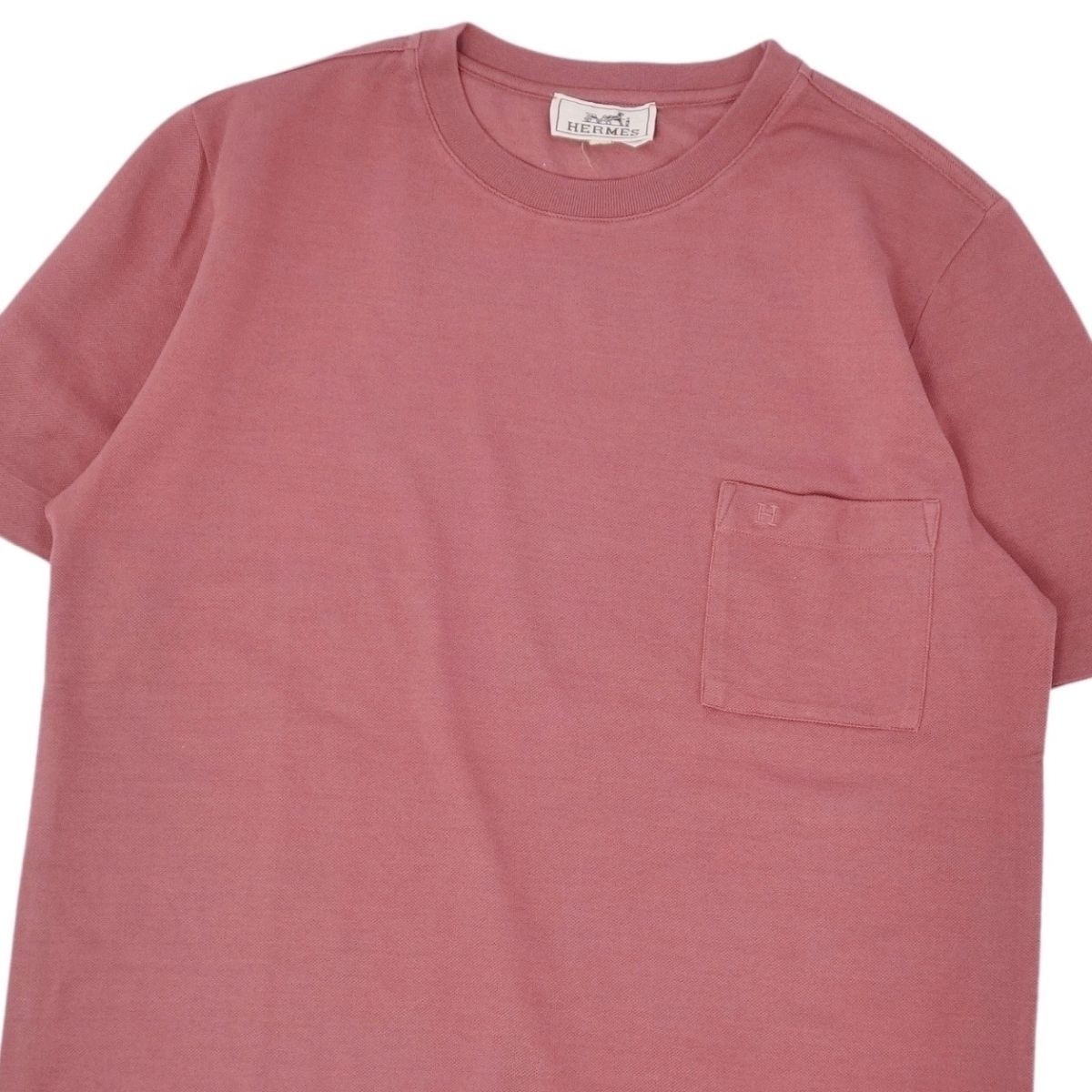 美品 エルメス HERMES Tシャツ カットソー 半袖 ショートスリーブ Hロ