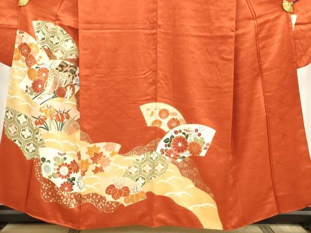 平和屋着物□豪華振袖 駒刺繍 総刺繍 吉祥花文 金彩 正絹 逸品