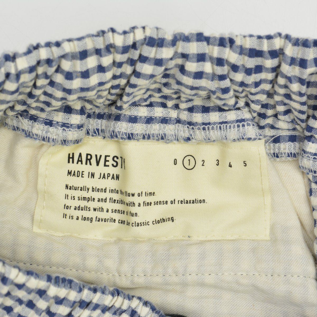 HARVESTY】A12210 NDIGO SEERSUCKER EASY CIRCUS PANTS インディゴ