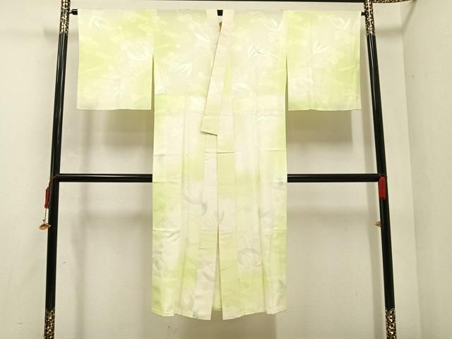 平和屋着物●長襦袢 無双仕立て 飛鶴花地紋 暈し染め 鈴乃屋扱い 正絹 AABA8189ph