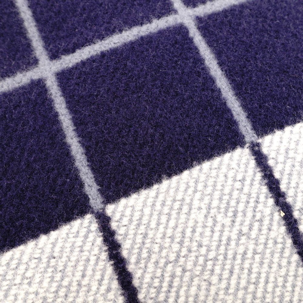 商品説明もしっかり。 エルメス HERMES クッション アヴァロン3 PM クッション ウール カシミヤ混 Hロゴ ネイビー ブルー ホワイト 7-10-065