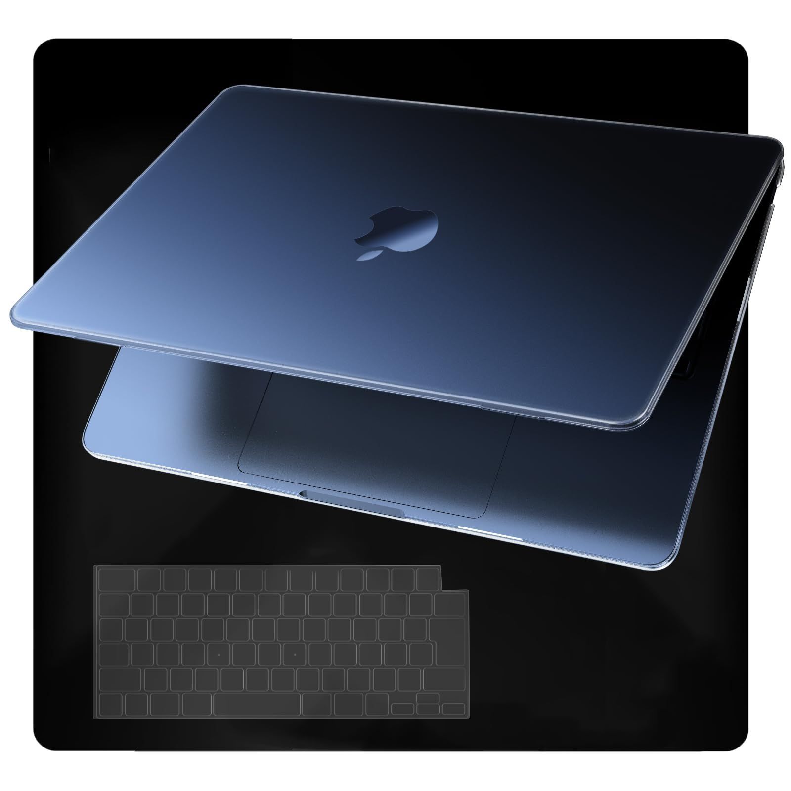 【新着商品】Air 13 [MacBook インチ M3 M2用ケース 超薄型アーマー] 対応A3113 A2681 2025 2024 2022 、[100% EooCoo マッチミッドナイトMacBook Air 13.6] [指紋防止] マット保護ハード