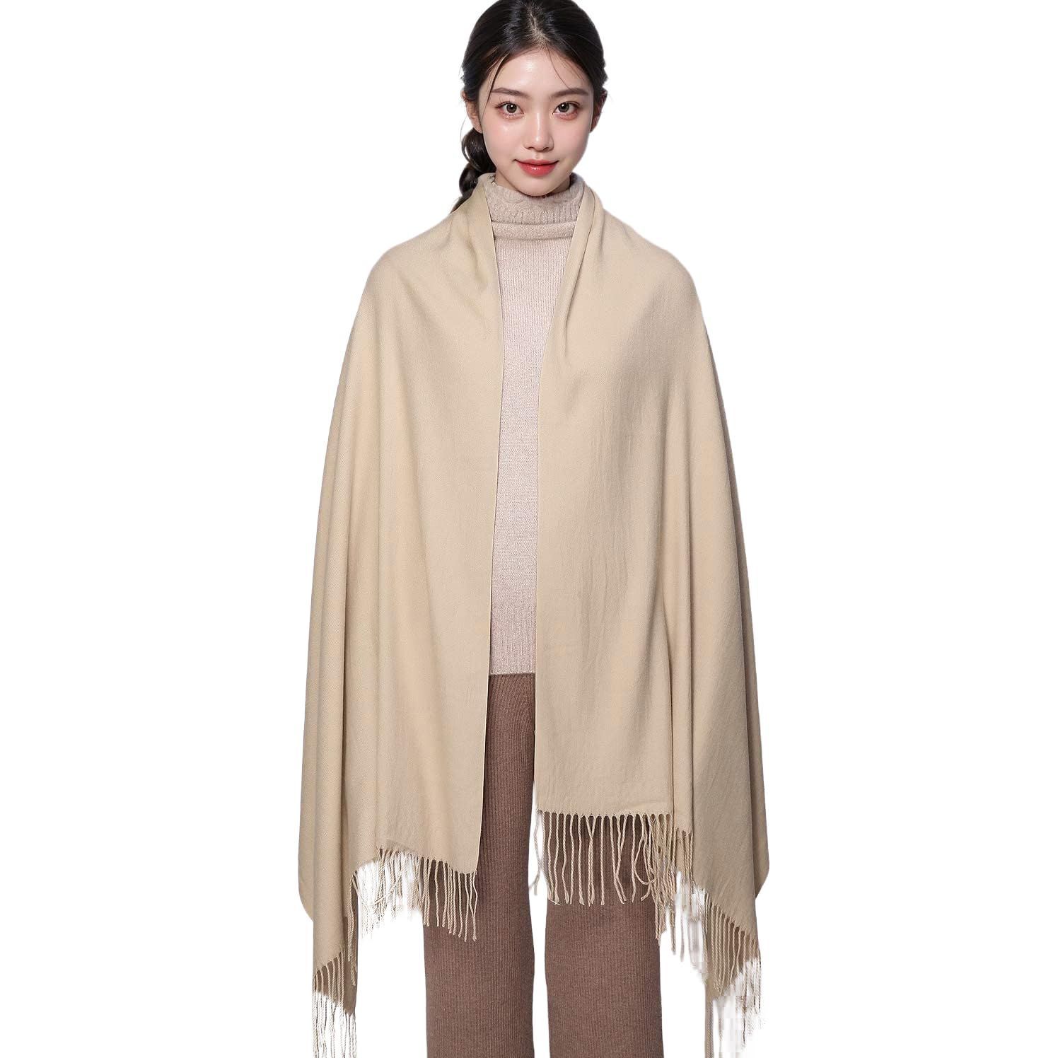 売切注意 RIIQIICHY マフラーレディースマフラー大判ストール結婚式 ストールレディースカシミヤタッチ無地 厚手暖かい 誕生日プレゼント クリスマスプレゼント