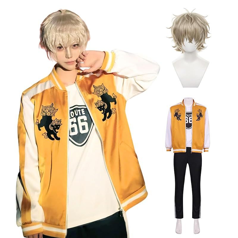 在庫 神併 兎耳山丁子 コスプレ ウィッグ付き 頭取 獅子頭連 コスプレ衣装 大人用 仮装 文化祭 イベント コスチューム ステージ服 Choji Tomiyama cosplay 兎耳山丁子 ウィッグ付き L