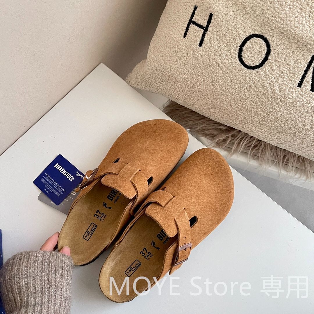 新品、未使用 BIRKENSTOCK ありがた ビルケンシュトックボストンスエードサンダル