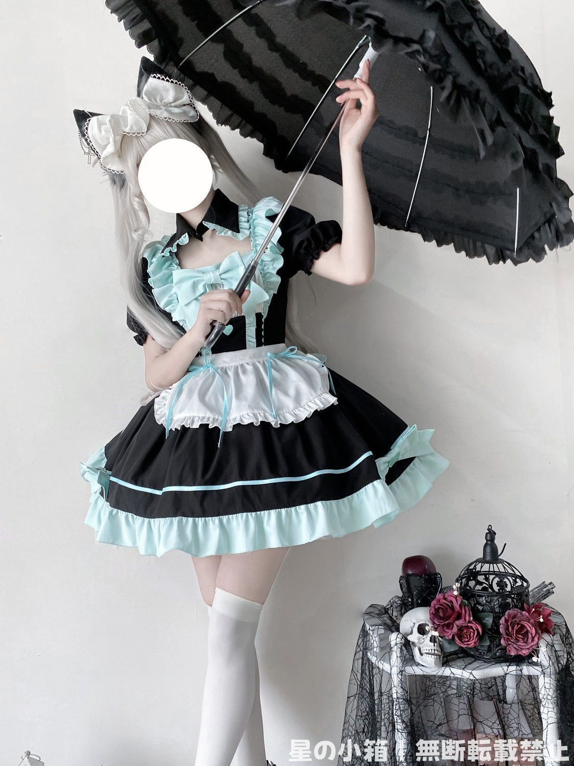 コスチューム・コスプレ 新品 未使用 ロリータ洋装 メイドコスプレ 3点 
