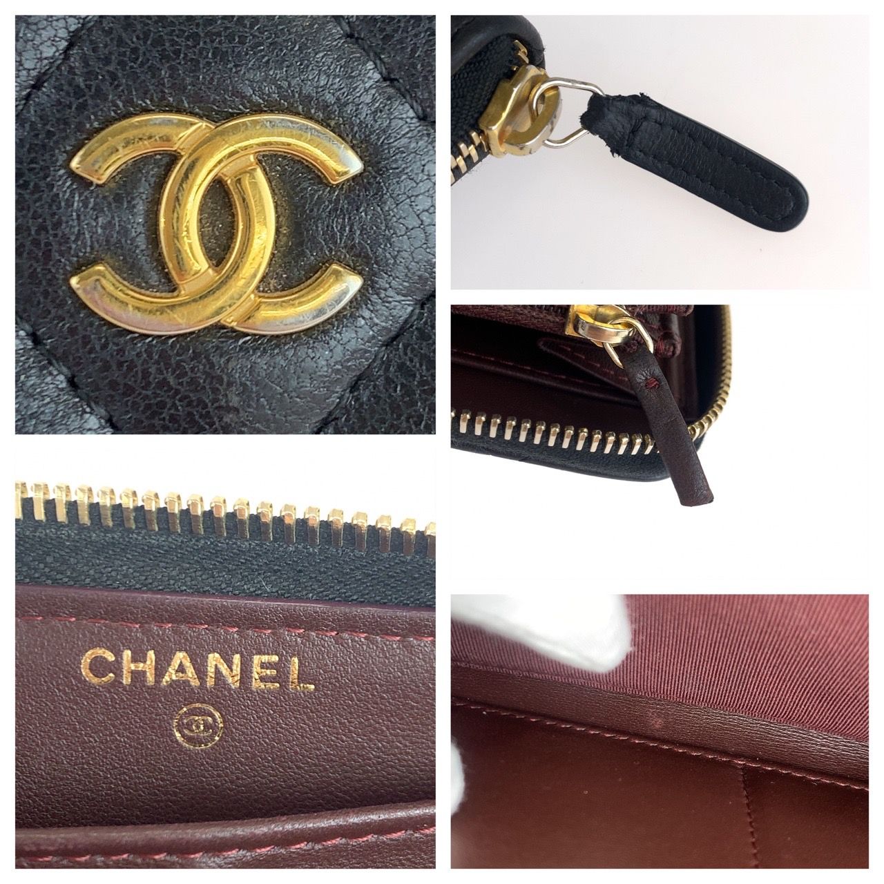美品 CHANEL シャネル マトラッセ ココマーク ブラック 黒 ゴールド