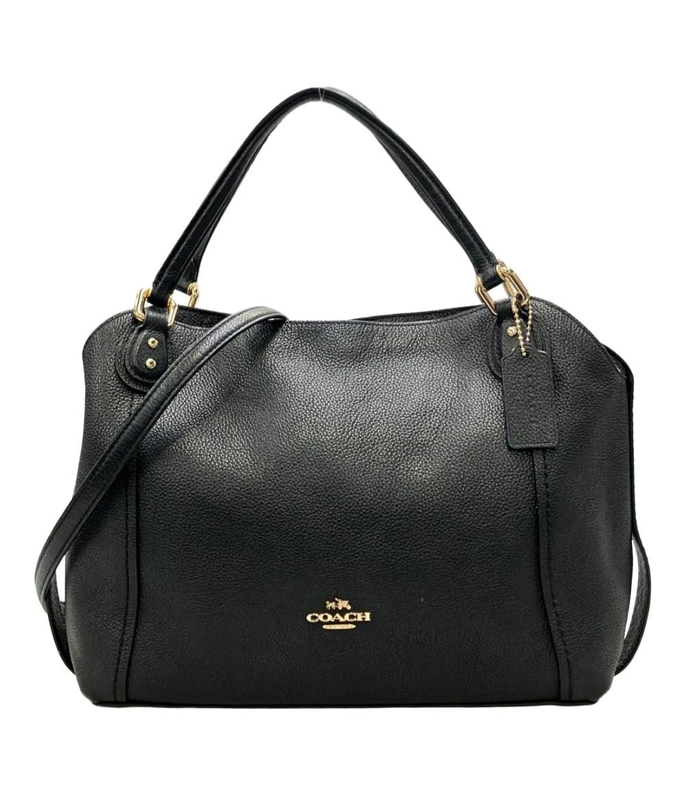 美品　coach ハンドバック　2way レザー　57124 ブラック 楽天市場】コーチ 57124 ロゴ 2WAY ハンドバッグ レザー