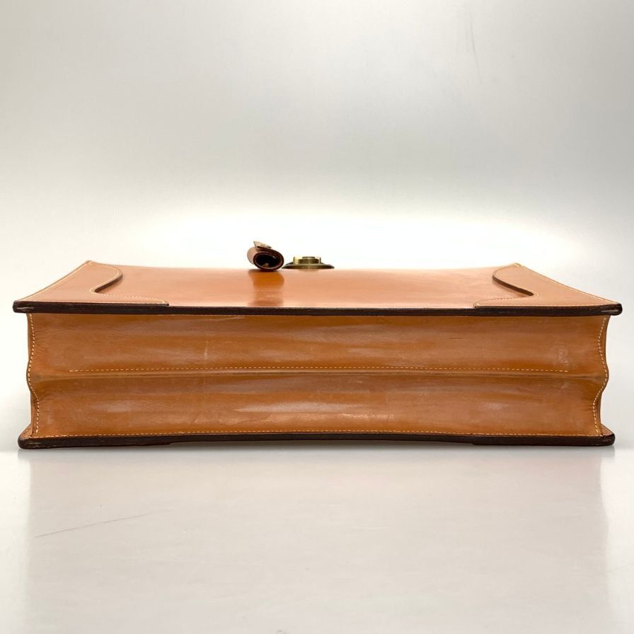 万双 ブライドル二つマチダレスバッグ ブラウン 万双 ブライドルレザー