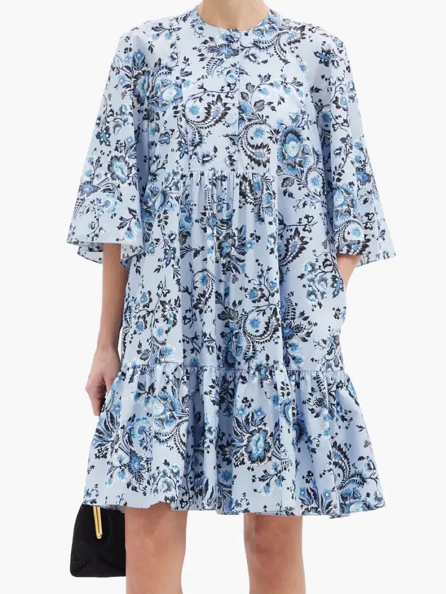 ERDEM フローラル プリント コットン ワンピース