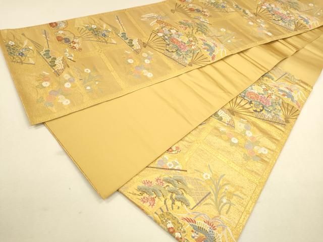 平和屋着物○西陣 長嶋成織物 ながしま帯 六通柄袋帯 唐織 天井
