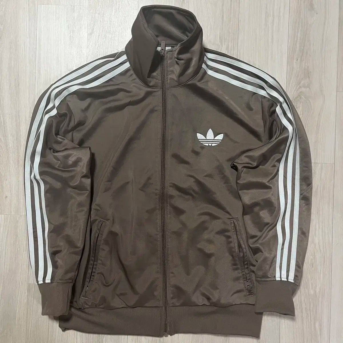 adidas アディダス モカブラウン ベージュ ジャージ トラックトップス L