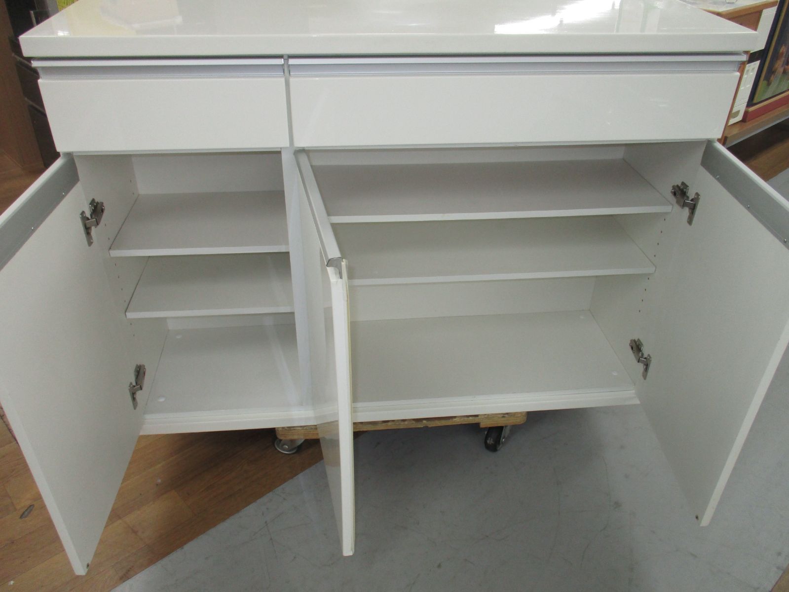 R071 NITORI ニトリ バーカウンター、収納付き 幅120cm Used