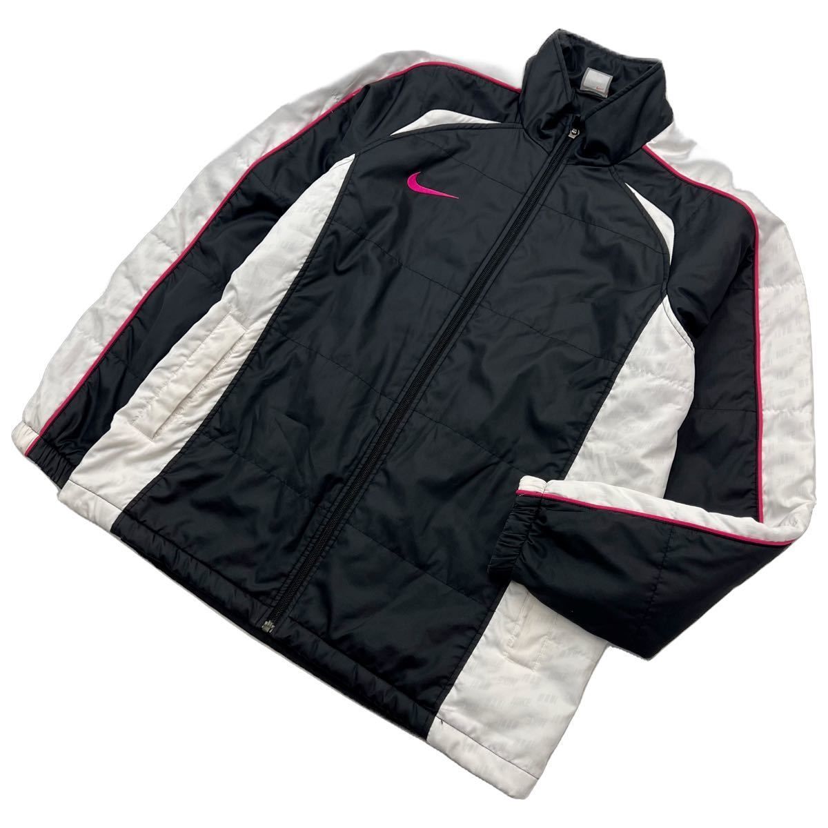 NIKE ☆ ナイロンジャケット ウィンドジャケット ブラック ホワイト L 