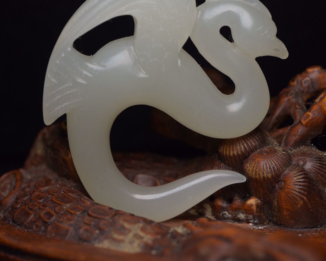 中国古美術 玉石 天然石 根付 水鳥 古玩 彫刻 2(根付)｜売買された