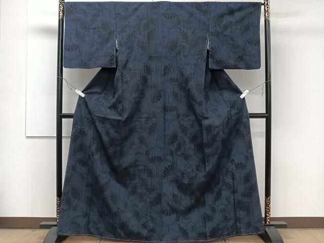 平和屋着物○上質な紬 亀甲文 高島屋扱い 正絹 逸品 BAAT6614hv