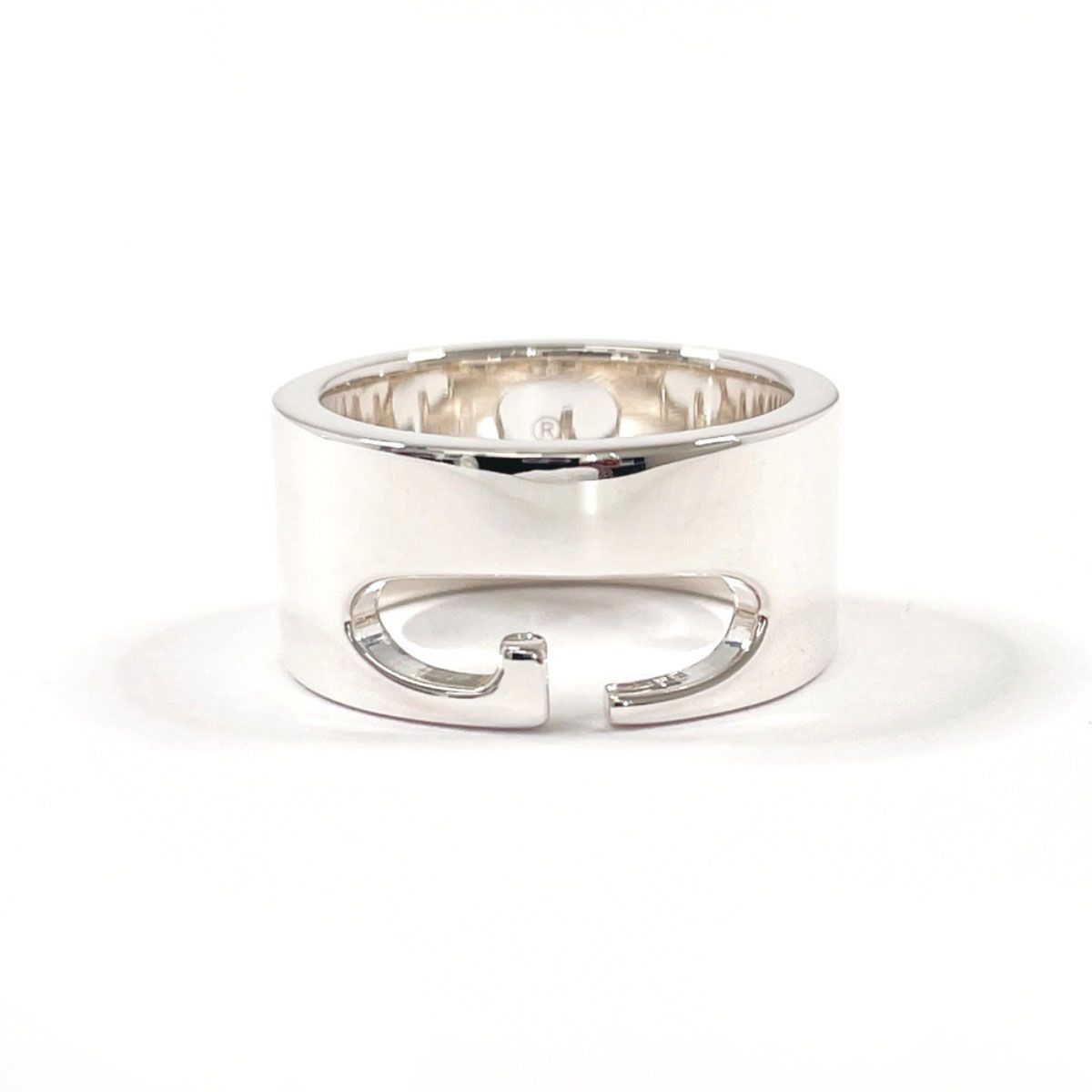 美品　GUCCI カットアウトG シルバーリング　Ag925 25刻印 グッチ リング・指輪 購入 カットアウト G シルバー GUCCI / カット