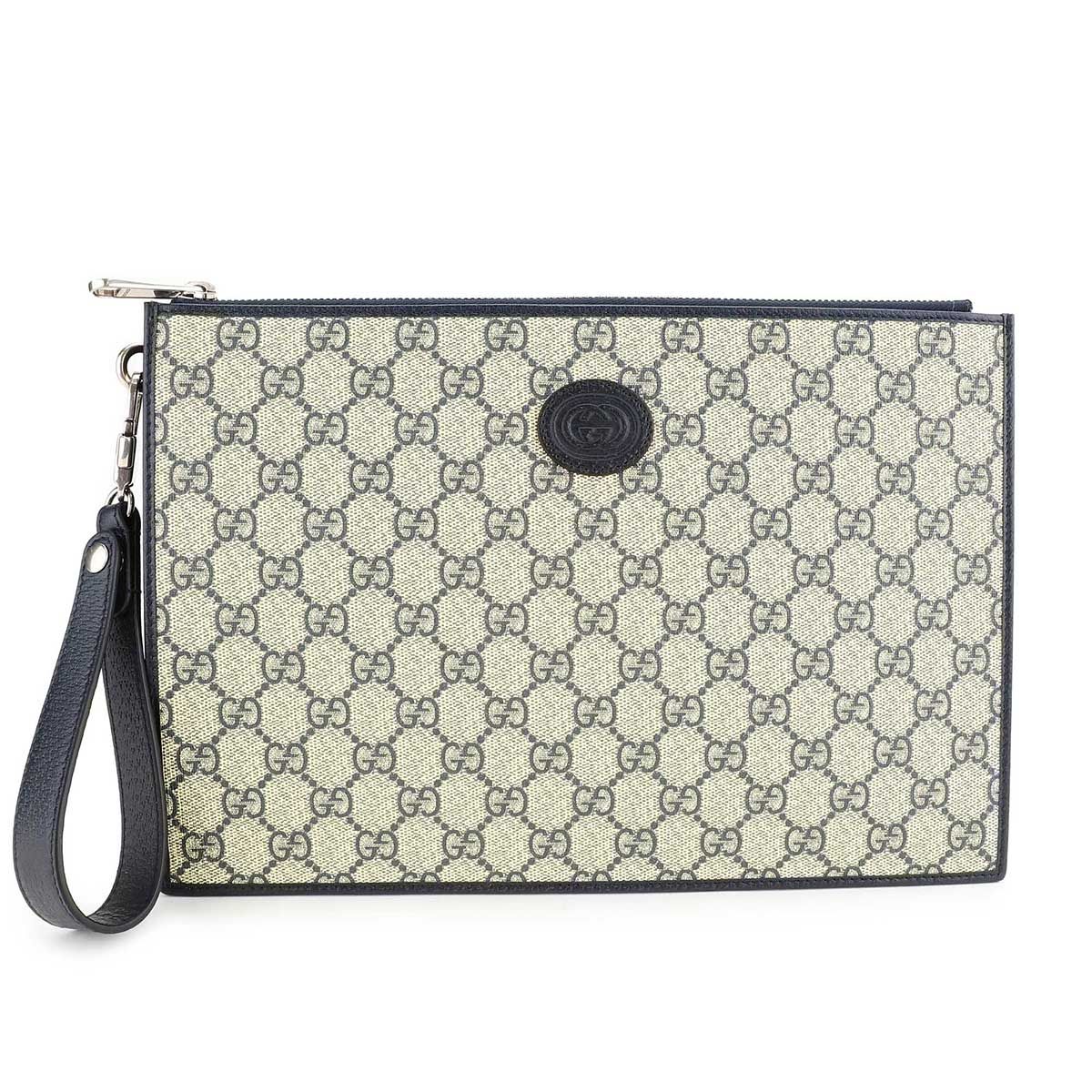 新品 グッチ GUCCI クラッチバッグ インターロッキングG ベージュ